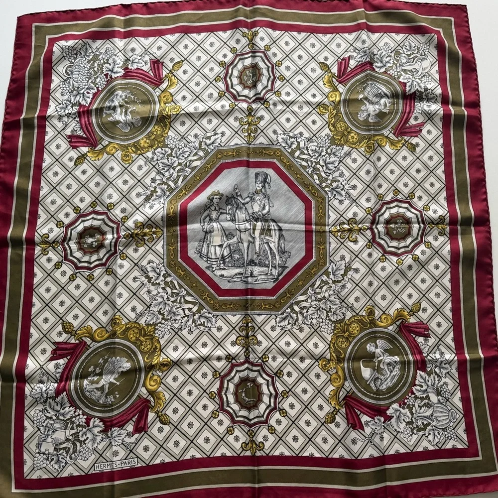 HERMES Luxury Silk Square Scarf - Picture 7 of 7